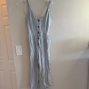 Stylish Gray Button-Down Women's jumpsuit